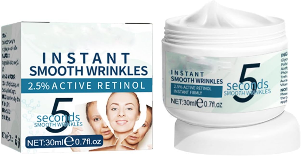Anti-Wrinkle Cream With Retinol In 5 Seconds,Instant Wrinkle Removal Cream With Retinol,Anti-aging,Skin Suitable For All,30ML